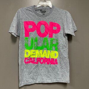 Popular Demand California Short Sleeve T-Shirt Gray XS